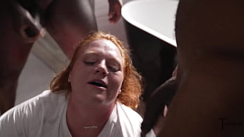 SSBBW JULIE GINGER GETS HER FACE FUCKED HARD IN BBC BLOWBANG
